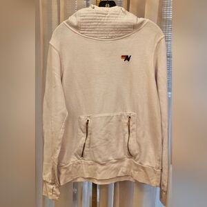White Sweater with Zipper Pockets